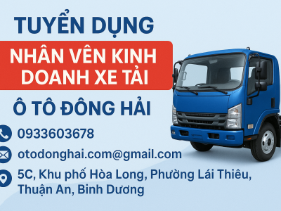 TUYỂN DỤNG NHÂN VIÊN KINH DOANH XE TẢI